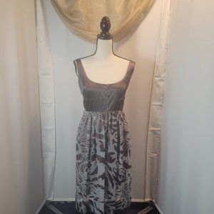 Nicole by Nicole Miller, size 14 silver grey midi dress